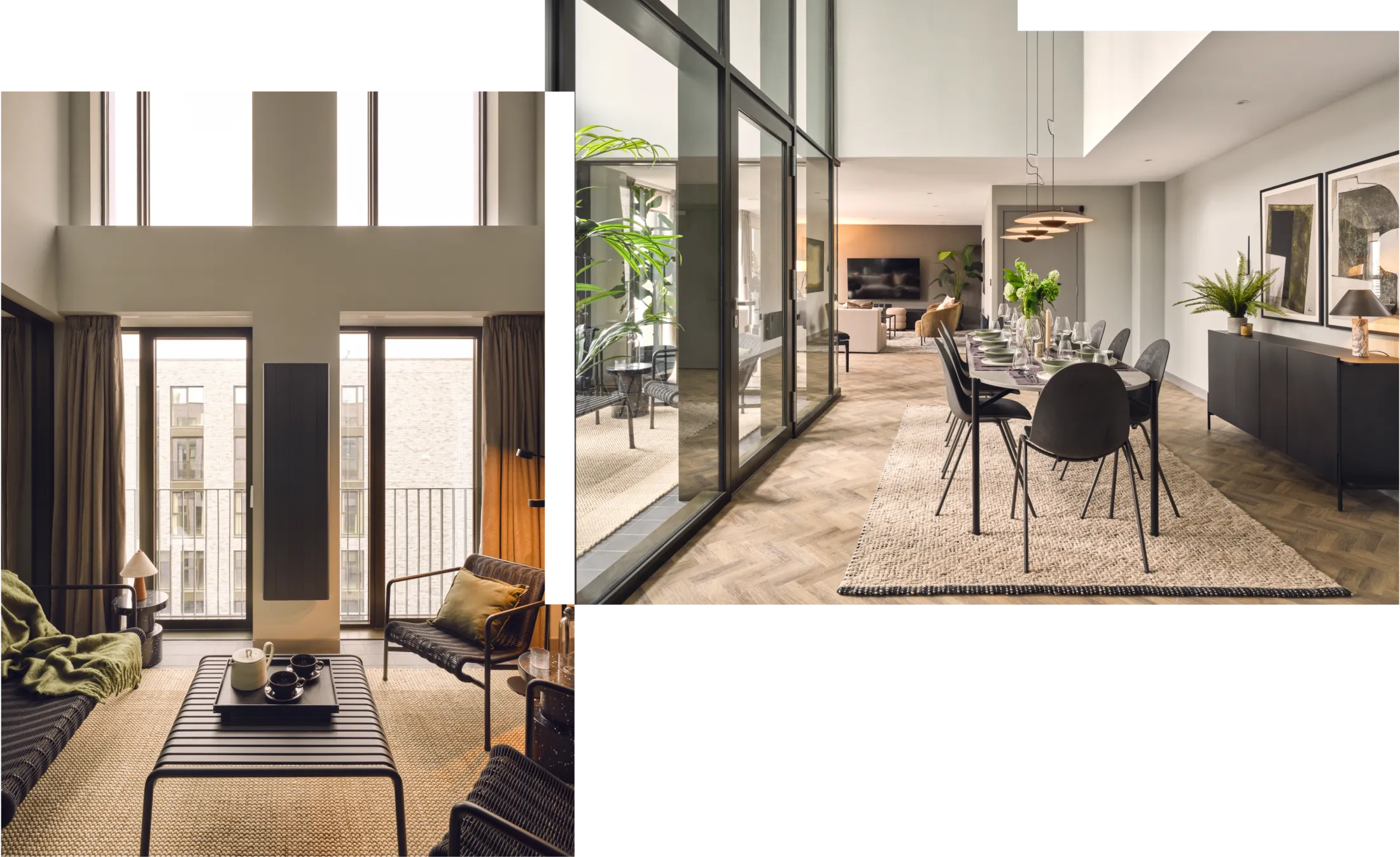 Tura Leeds, Penthouse. High ceiling and open-plan living.